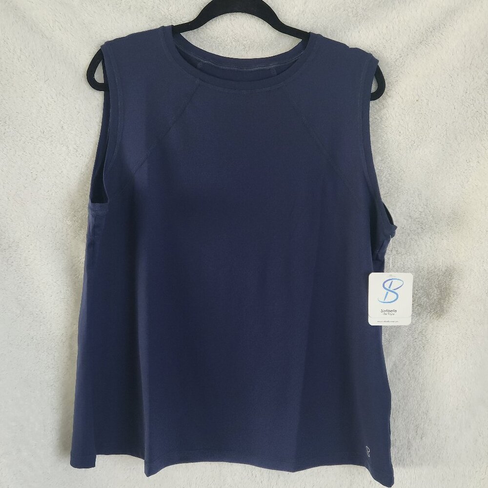 SOFIBELLA - NWT Sleeveless Top - UV Colors - 2X - Navy